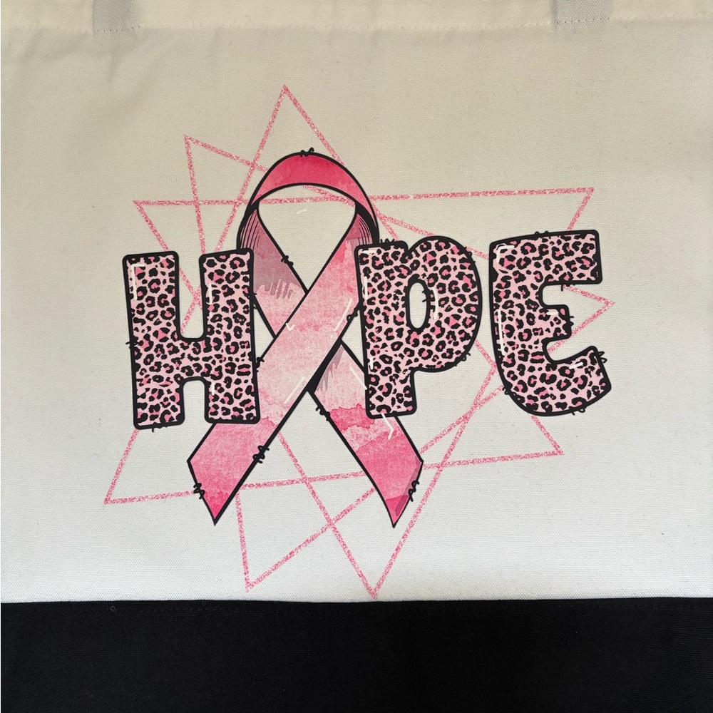 Hope Pink Ribbon Tote Bag - Picture 3 of 3